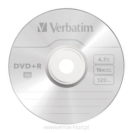 VERBATIM DVD+R 4,7GB (koperta)