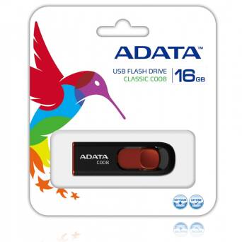 ADATA 16GB C-008 2.0 (czarno-czerw.)