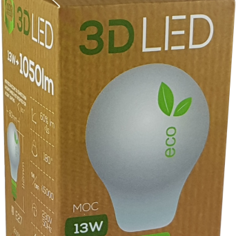 3D LED E27/11 W (ciepła)