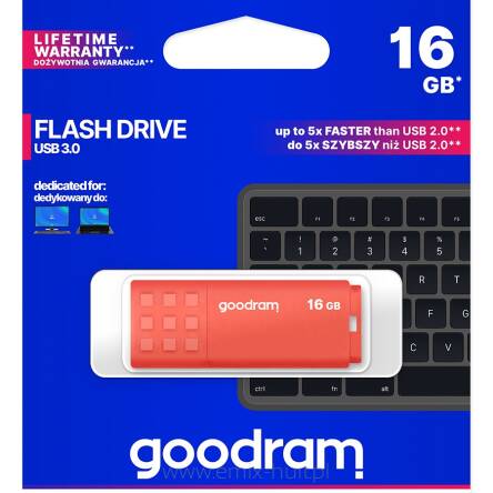 GOOODRAM 16GB UME3 (3.0) pomarańczowy