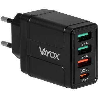 Ładow. sieciowa VAYOX VA-0006 (3 x USB+C) Quick Charge 3.0