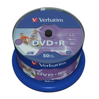 VERBATIM DVD+R 4,7GB Print (cake 50 szt.)